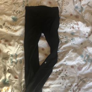 Size 6 Black LuLu lemon leggings with inner warmth